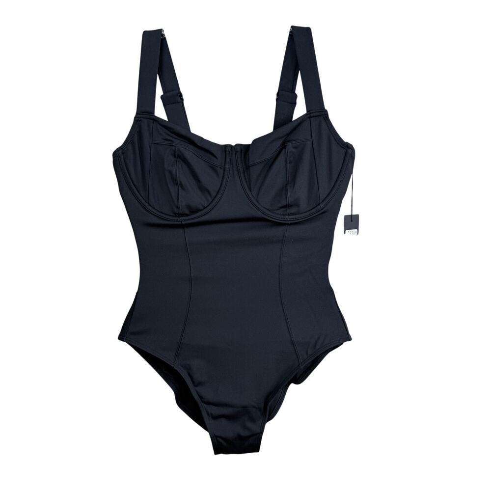 TA3 Lifty Black One-Piece Corset Lace-Up Underwire XS F/G Cup - Picture 3 of 5